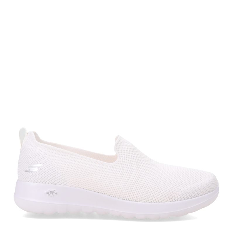 124187 WHT Womens Skechers G Owalk Joy Sensational Day Slip On White 1