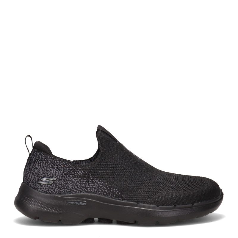 124502W BBK Womens Skechers G Owalk 6 Glimmering Slip On Wide Width Solid Black 1 30fd3caf f4ee 4968 b7fb 0848bcb792fa