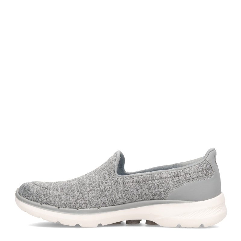 124507 W Gry Womens Skechers G Owalk 6 Grand Horizon Slip On Wide Width Gray 3