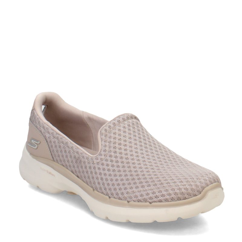 124508 TPE Womens Skechers G Owalk 6 Big Splash Slip On Taupe