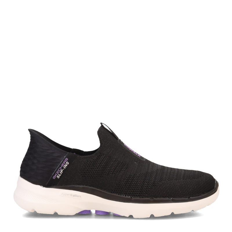 124569 BKLV Womens Skechers Slip Ins Go Walk 6 Fabulous View Sneaker Black 1 5563b059 1294 4df3 b708 ee7f9cc07abb