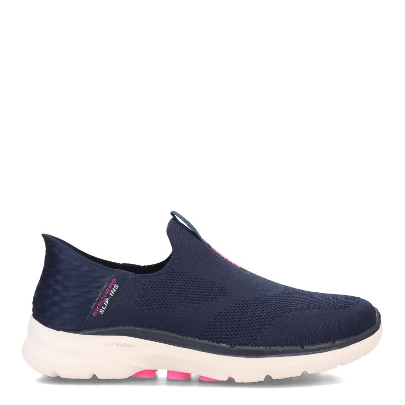 124569W NVY Womens Skechers Slip Ins Go Walk 6 Fabulous View Sneaker Wide Width Navy 1 5733ad79 5318 4a74 bfcb 521667174d88