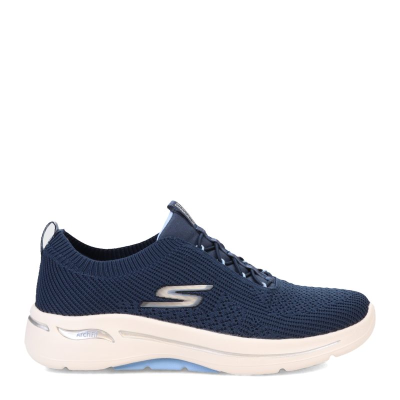 124882 NVLB Womens Skechers Go Walk Arch Fit Crystal Waves Sneaker Navy 1 55c4679f e1a7 4125 8055 b8fd58a633fc