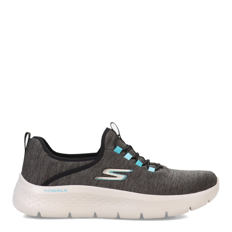 124956 BLK Womens Skechers Go Walk Flex Lucy Sneaker Black 1