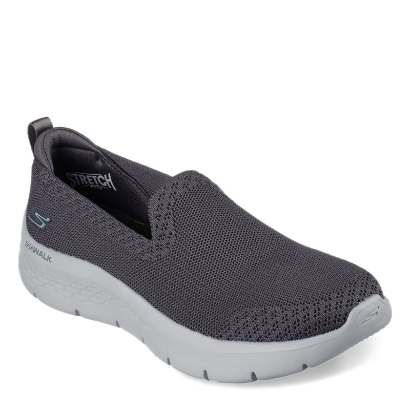 124957 CHAR Womens Skechers Go Walk Flex Slip On Sneaker Charcoal c40c3cd5 08f7 478e 8914 2960747036bf