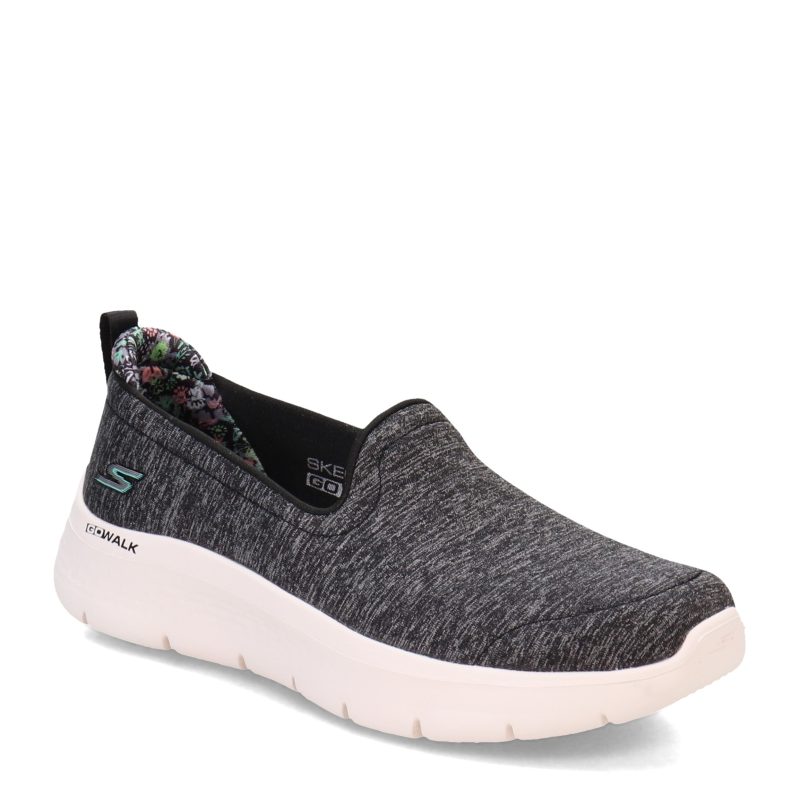 124970W BKW Womens Skechers Go Walk Flex Sneaker Wide Width Black White 49bfb10b dfac 425c 8473 2b1efc3b478d