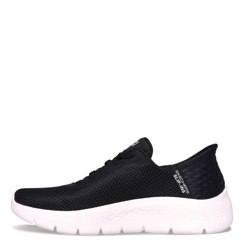 124975 BKW Womens Skechers Performance Black White 2