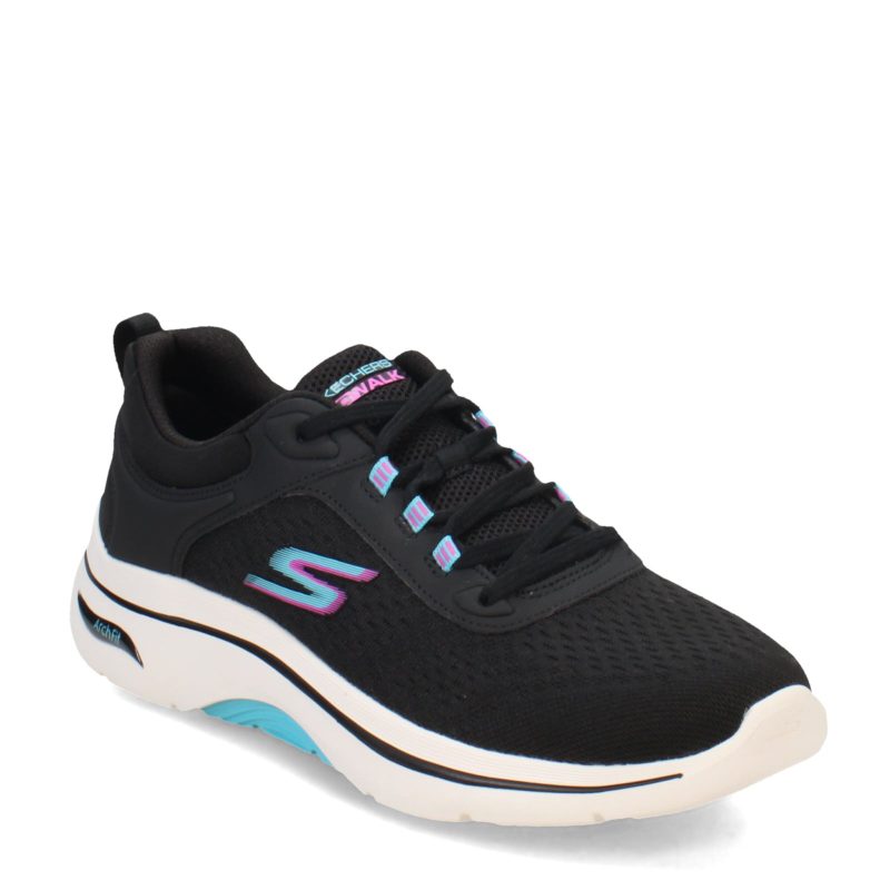 125314 BKMT Womens Skechers Go Walk Arch Fit 20 Balin Sneaker Black Multi