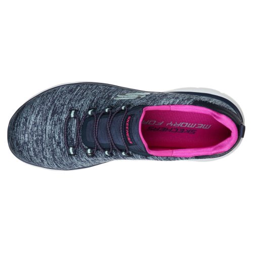 12983 NVHP Womens Skechers Summits Quick Getaway Navy Pink 5