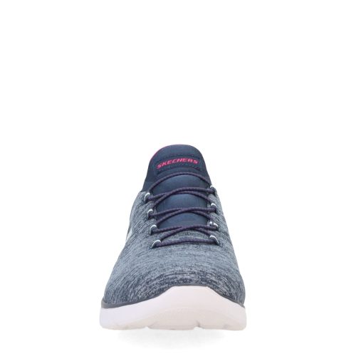 12983W NVHP Womens Skechers Summits Quick Getaway Wide Width Grey Navy Pink 2