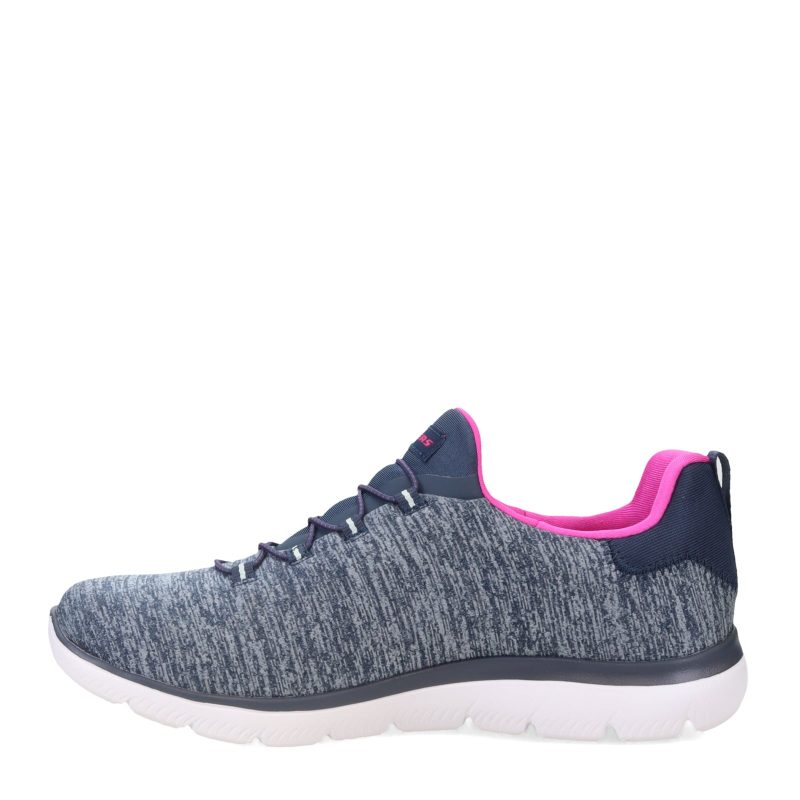 12983W NVHP Womens Skechers Summits Quick Getaway Wide Width Grey Navy Pink 3