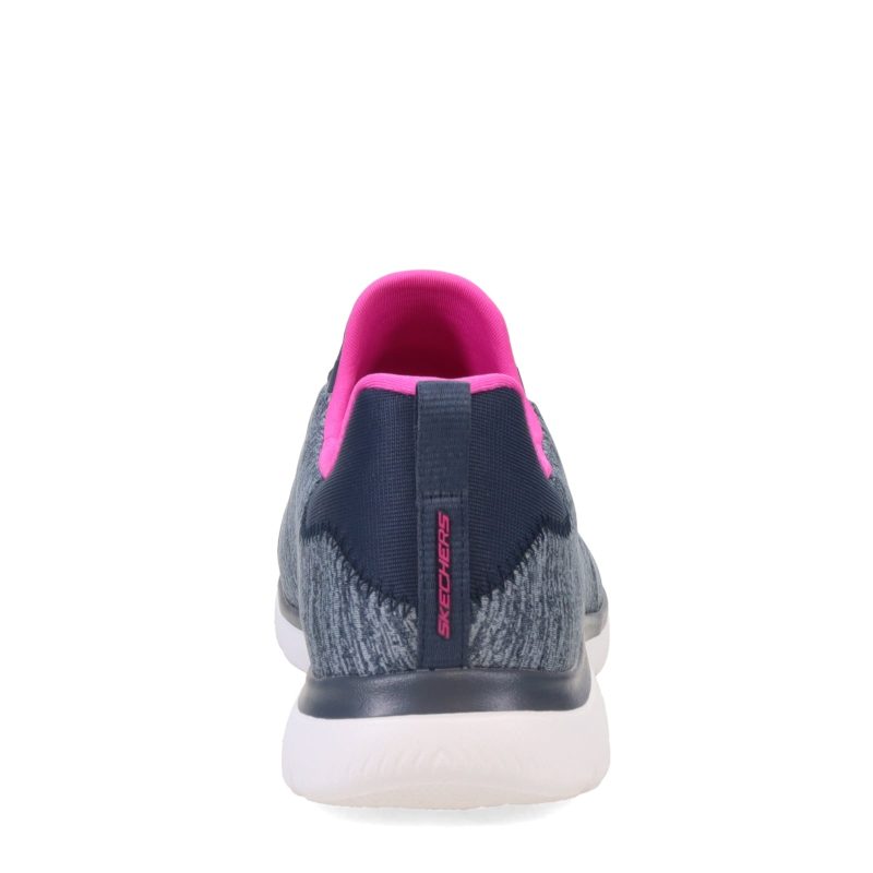 12983W NVHP Womens Skechers Summits Quick Getaway Wide Width Grey Navy Pink 4