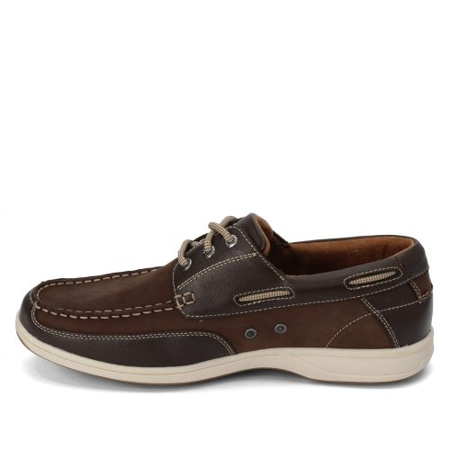 13157 200 Mens Florsheim Lakeside Oxford Boat Shoe Brown Nubuck 3