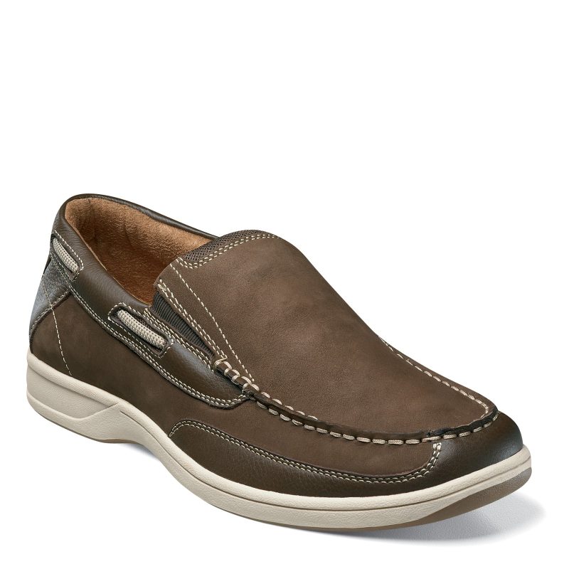 13158 200 Mens Florsheim Lakeside Casual Slip On Brown Nubuck