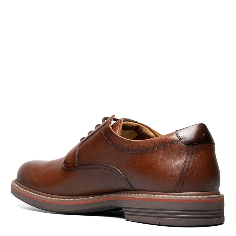 13369 222 Mens Florsheim Norwalk Plain Toe Oxford Cognac 4