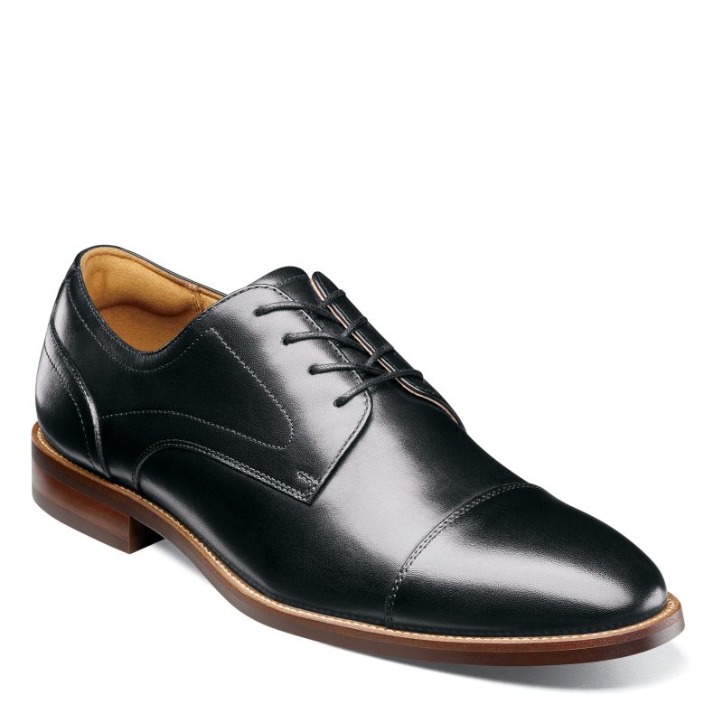 13384 001 Mens Florsheim Rucci Cap Toe Oxford Black