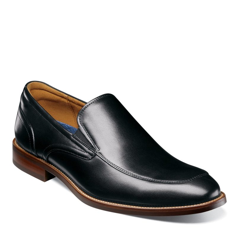 13386 001 Mens Florsheim Rucci Moc Toe Slip On Black