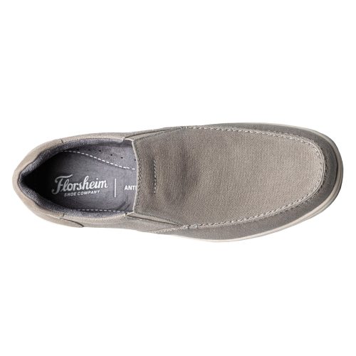 13401 020 Mens Florsheim Lakeside Canvas Moc Slip On Grey 6