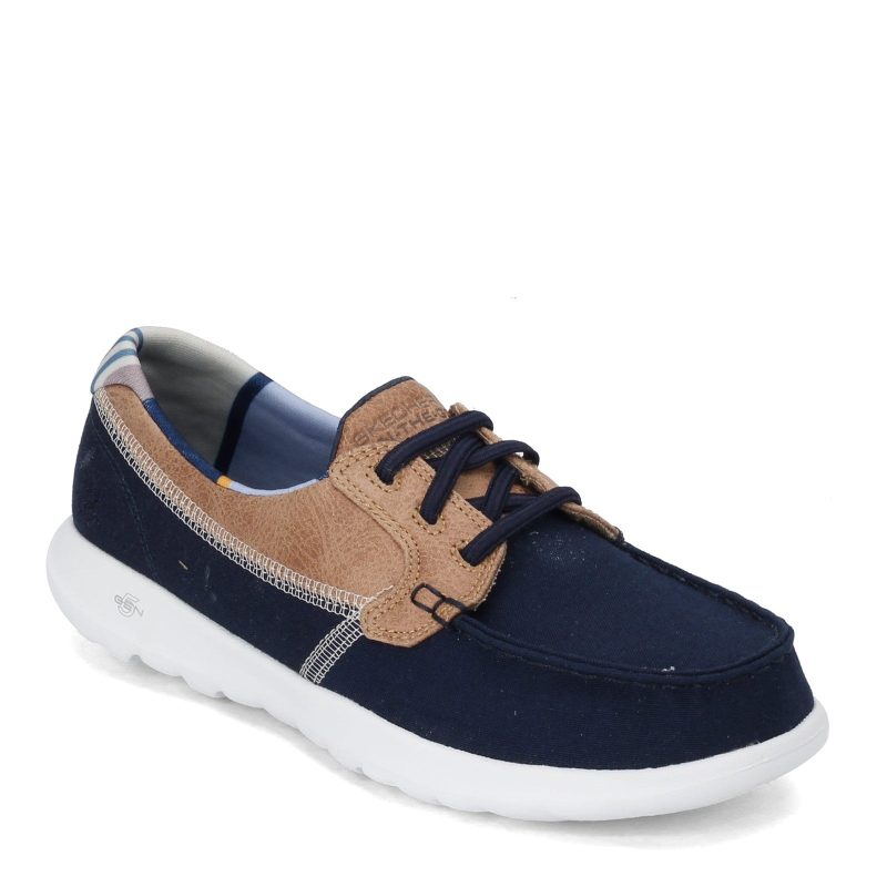 136070 Nvy Womens Skechers Performance G Owalk Lite Playa Vista Boat Shoe Navy