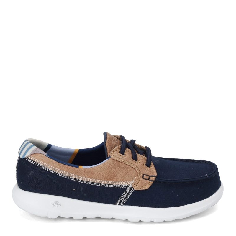 136070 Nvy Womens Skechers Performance G Owalk Lite Playa Vista Boat Shoe Navy 1