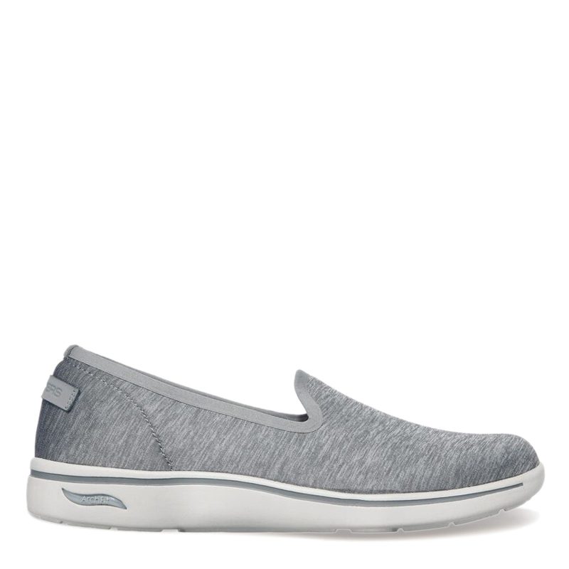 136564 GRY Womens Skechers Arch Fit Uplift Perceived Slip On Grey 1 03d8e97b 728f 4c2a a915 d1931e936365