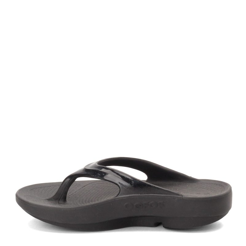 1400 Blkblk Womens Oofos O Olala Sandal Black Patent 3