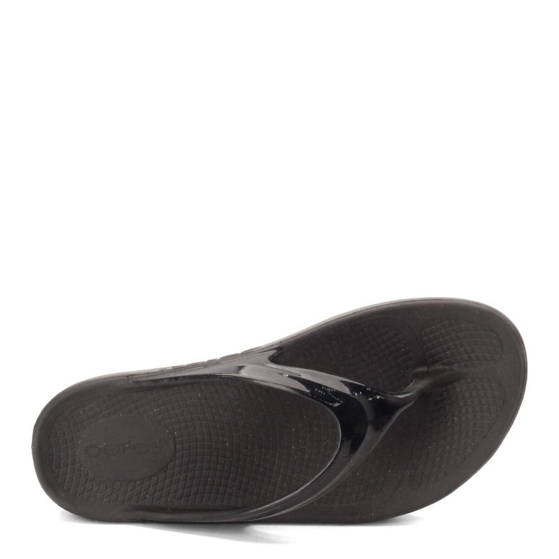 1400 Blkblk Womens Oofos O Olala Sandal Black Patent 5