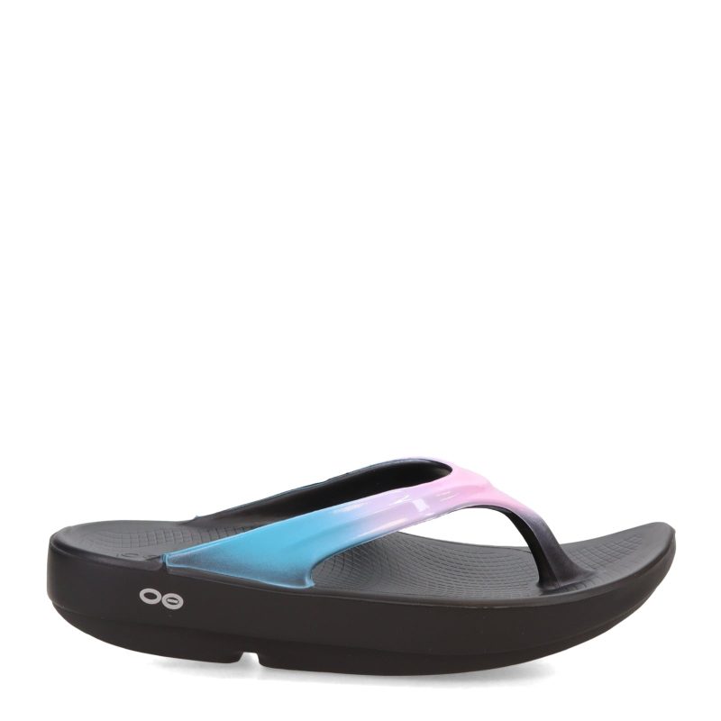 1401 COTTON Womens Oofos Oolala Luxe Thong Sandal Blue 1 e5242ebe 7c94 4fc5 9fa6 30c8c0fff67a