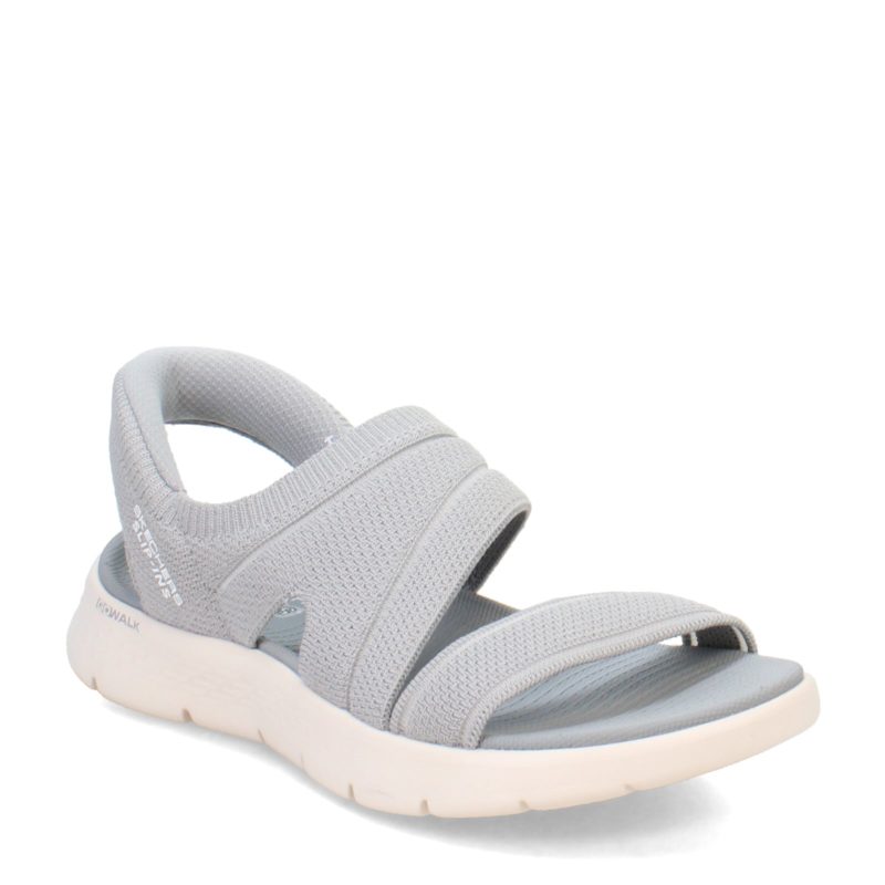 141482 GRY Womens Skechers Slip Ins Go Walk Flex Sandal Enticing Sandal Grey