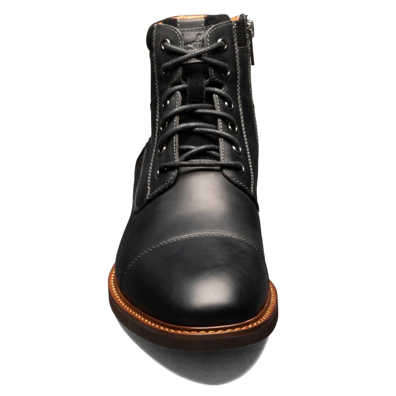 14286 010 Mens Florsheim Lodge Cap Toe Boot Black 2