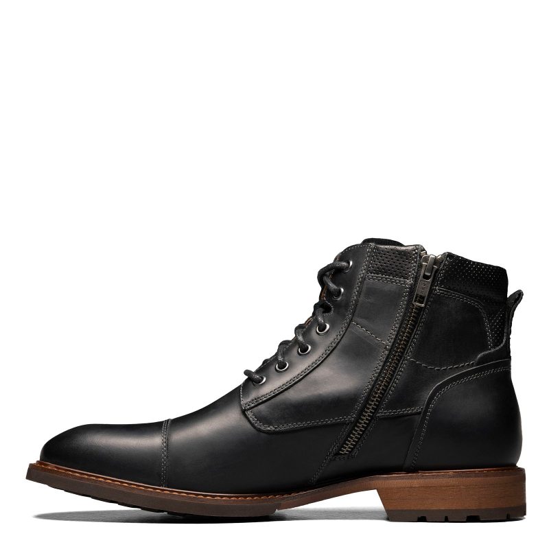 14286 010 Mens Florsheim Lodge Cap Toe Boot Black 3