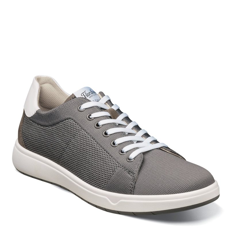 14354 020 Mens Florsheim Heist Knit Lace To Toe Sneaker Gray