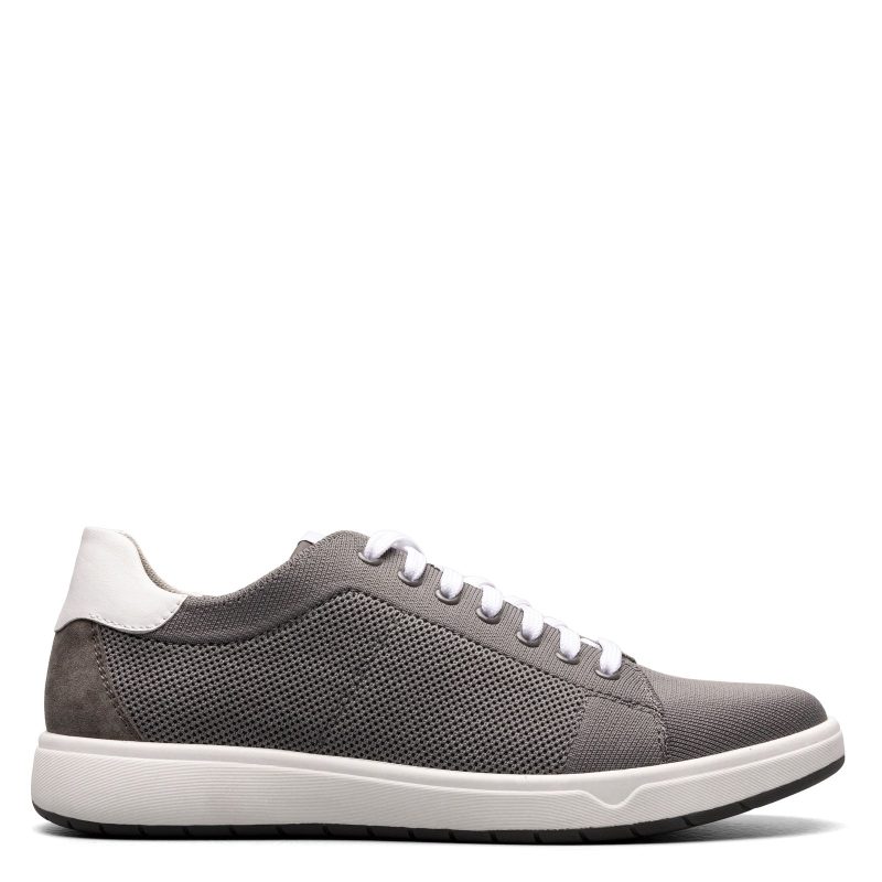 14354 020 Mens Florsheim Heist Knit Lace To Toe Sneaker Gray 1