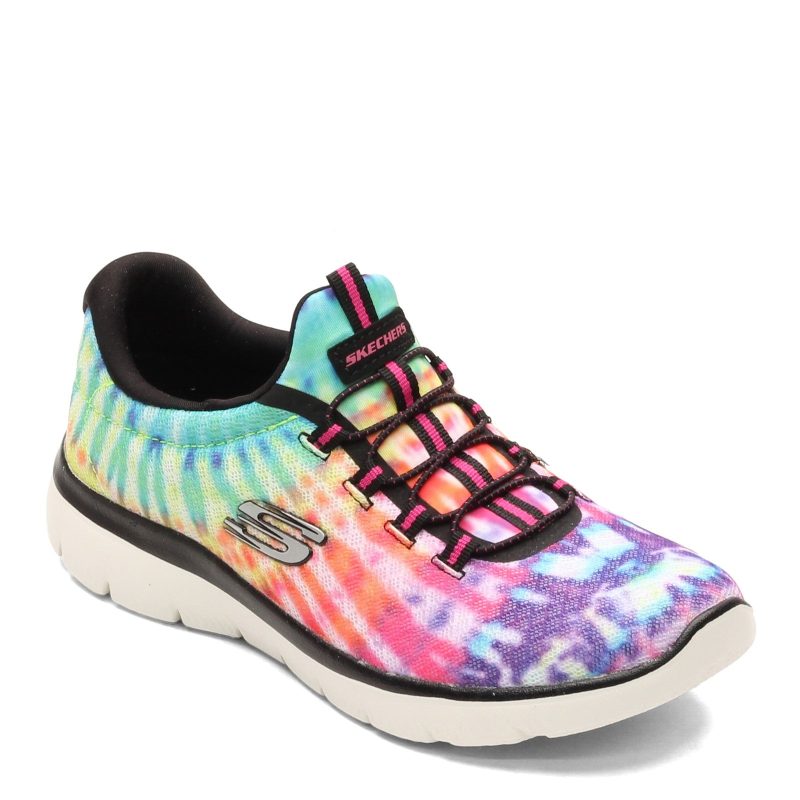 149132 Bkmt Womens Skechers Summits Looking Groovy Sneaker Black Multi