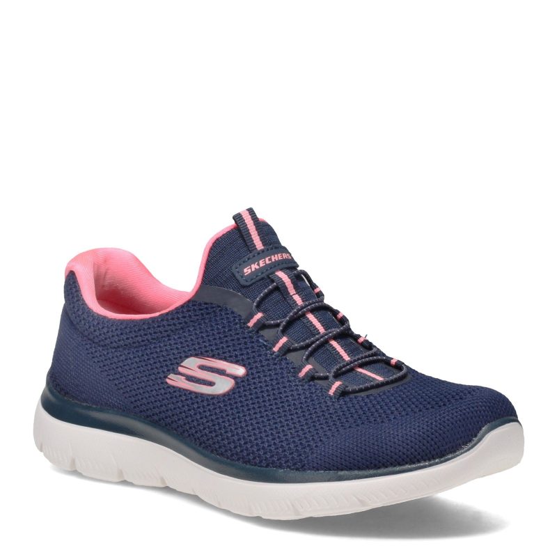 149206 Nvpk Womens Skechers Summits Cool Classic Sneaker Navy Pink