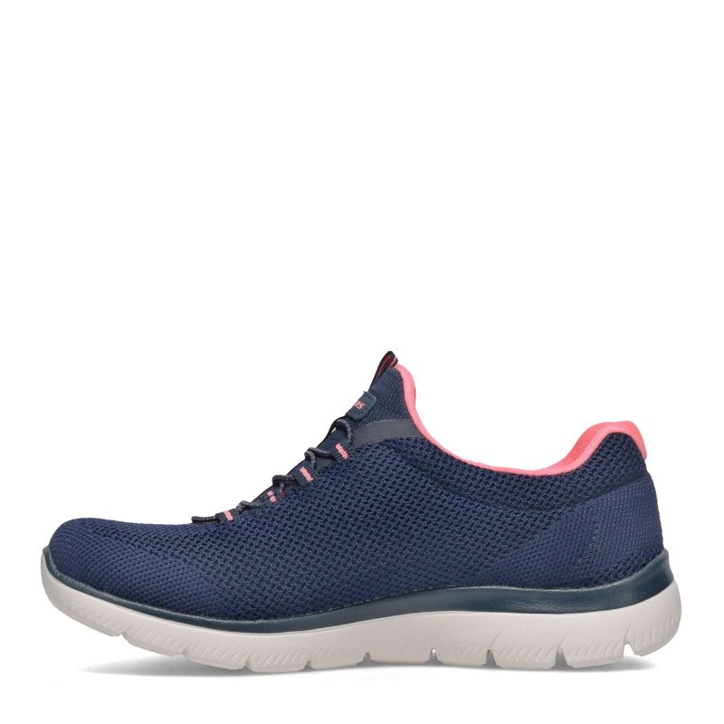 149206 Nvpk Womens Skechers Summits Cool Classic Sneaker Navy Pink 3