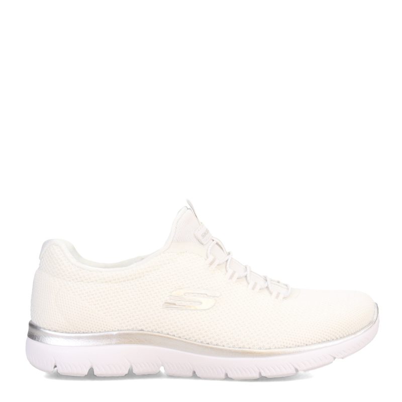 149206 WSL Womens Skechers Womens Active White Silver 1