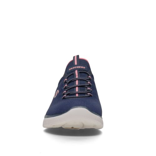 149206W NVPK Womens Skechers Summits Cool Classic Sneaker Wide Width Navy Pink 2