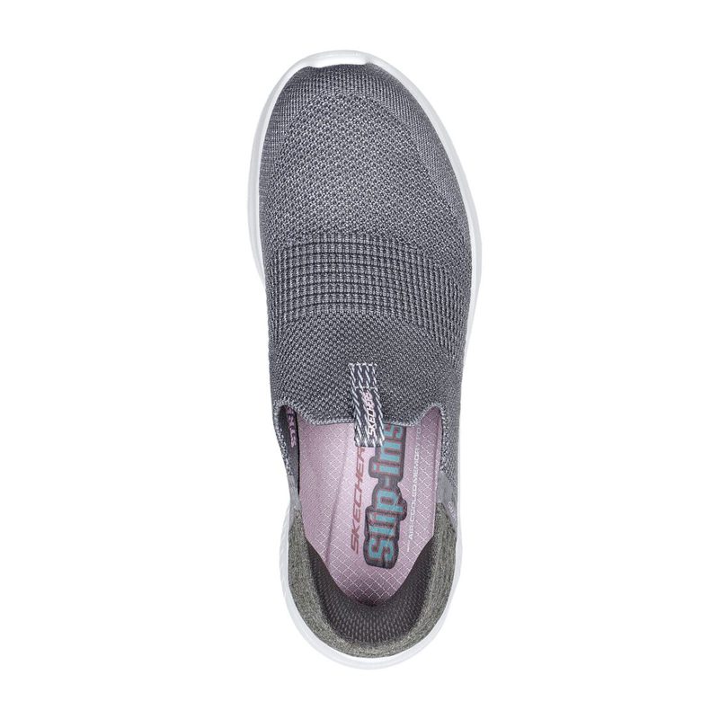 149709 GRY Womens Skechers Slip Ins Ultra Flex 30 Smooth Step Sneaker Grey 3 405dfdd9 5a4a 40f4 81b2 822d28833d3c