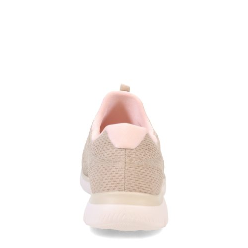 150113 TPPK Womens Skechers Summits Fun Flair Sneaker Taupe Pink 4