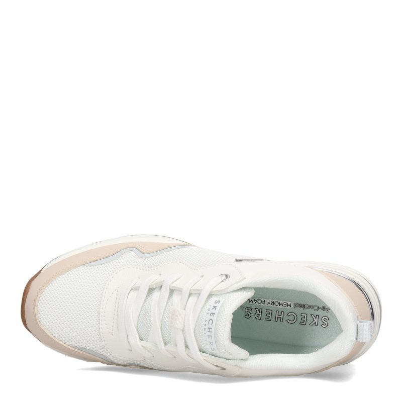 155397 Wht Womens Skechers Street Million Air Air Ess Sneaker White 5