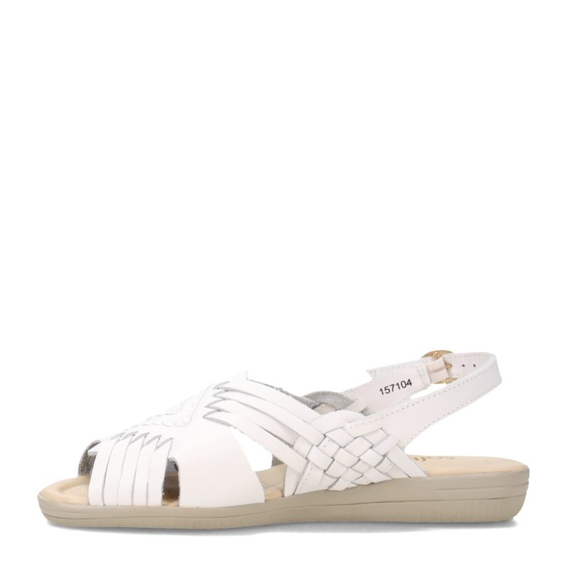 157104 Womens Soft Spots Tela Sandal White 3