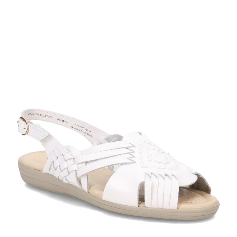 157104 Womens Soft Spots Tela Sandal White 3297f841 eded 42c5 9dbc 7f7cc18a921b