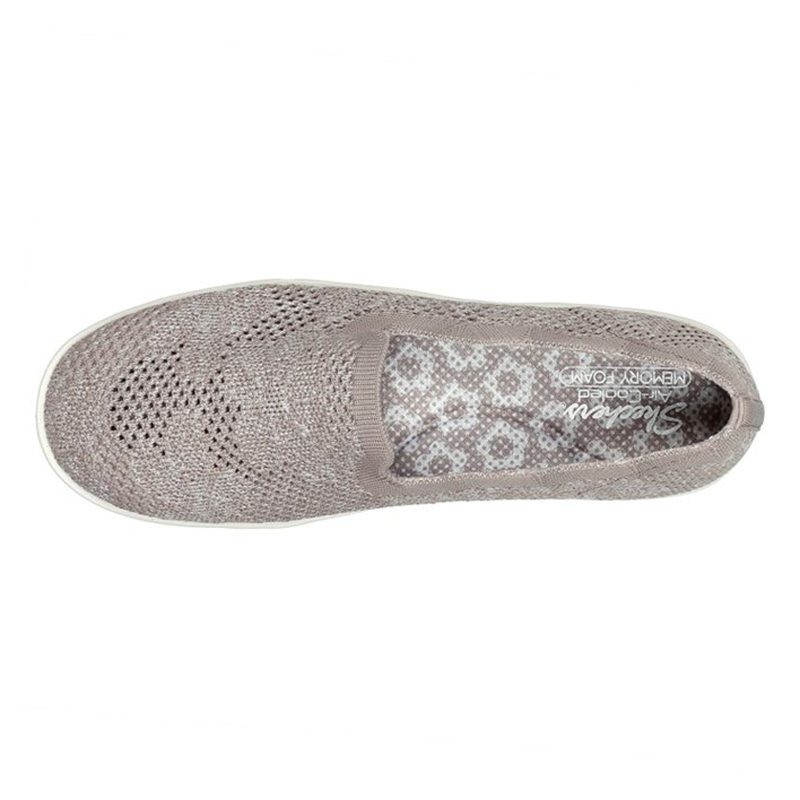 158299 TPE Womens Skechers Cleo Cup Flower Winds Slip On Taupe 3 dfc672cc 5963 48ad a6ef 796700068bda