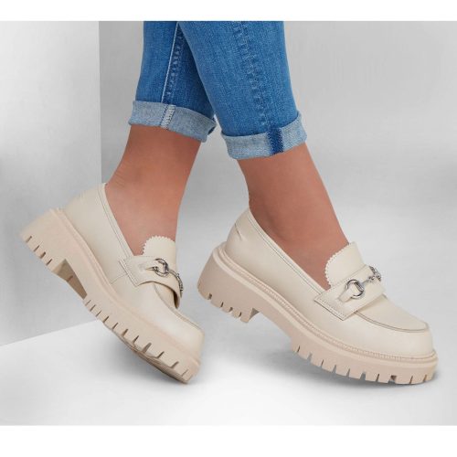 158681 OFWT Womens Skechers Modern Rugged Sweet Choice Loafer Off White 6