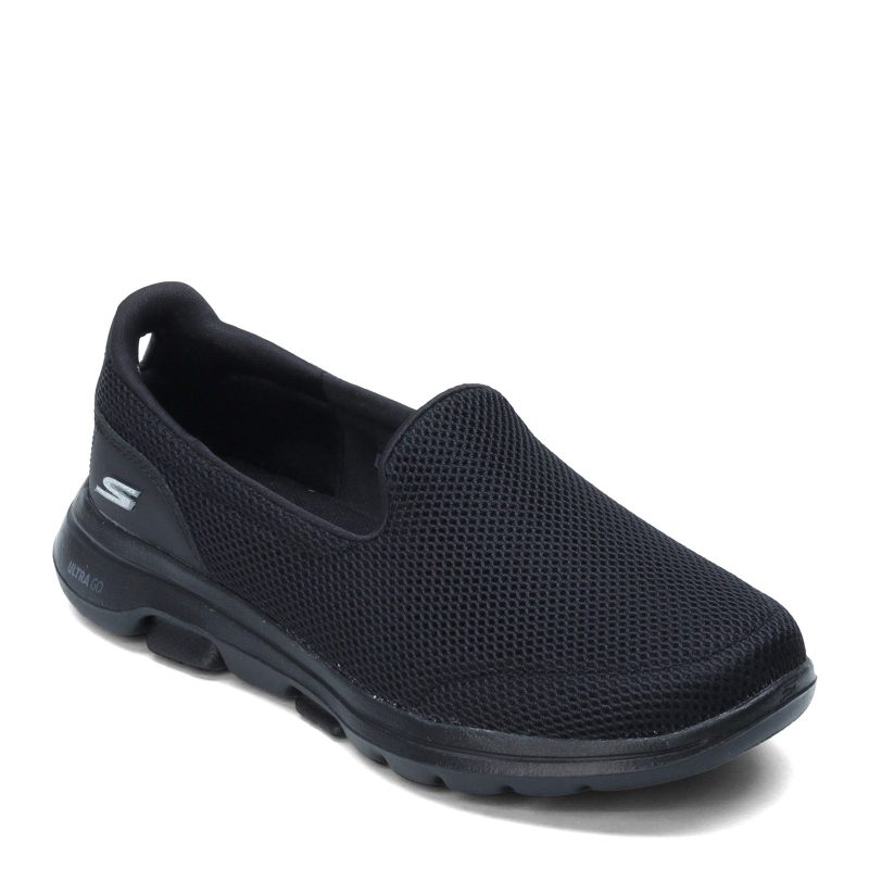 15901 W Bbk Womens Skechers Performance G Owalk 5 Slip On Wide Width Black