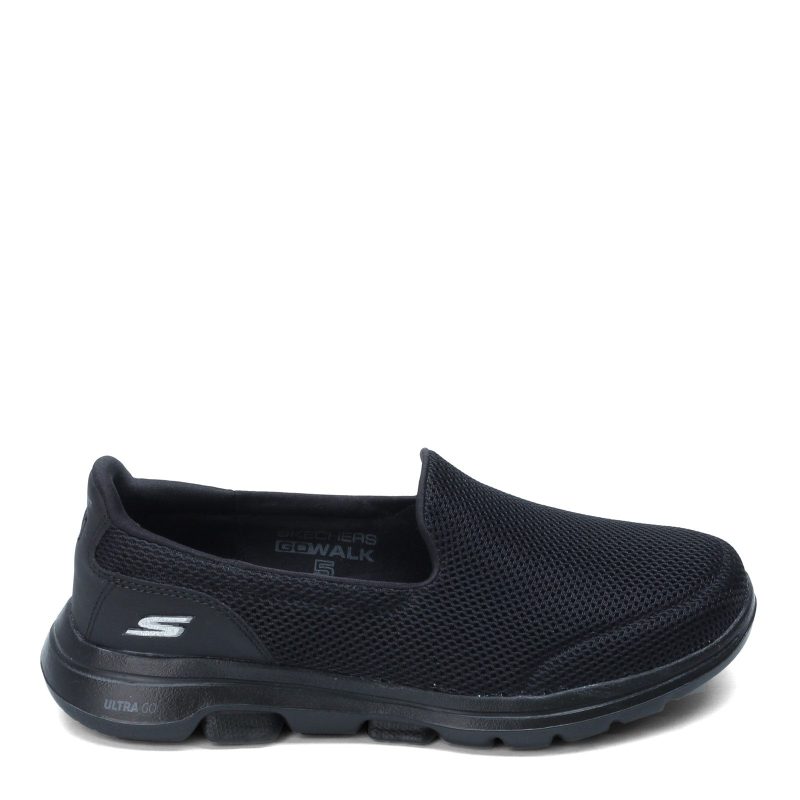 15901 W Bbk Womens Skechers Performance G Owalk 5 Slip On Wide Width Black 1