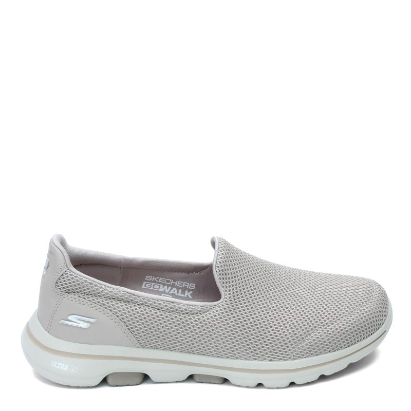 15901 W Tpe Womens Skechers Performance Go Walk 5 Slip On Wide Width Taupe 1 13288cb8 0a30 4b20 beb7 45efe009b889