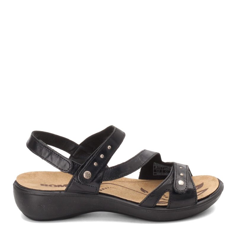 16070 24100 Womens Romika Ibiza 70 Sandal Black 1