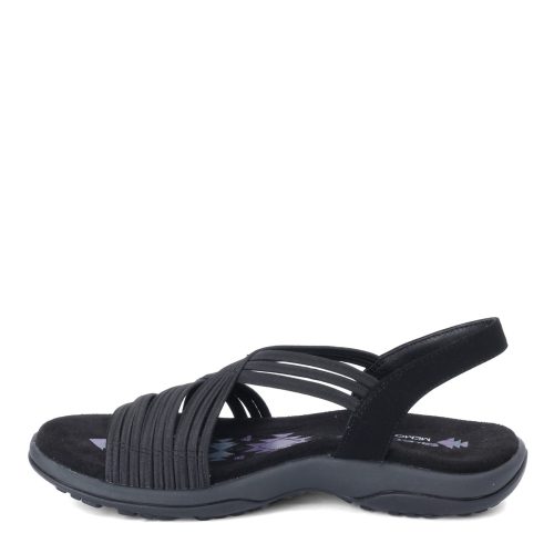 163023 Blk Womens Skechers Reggae Slim Simply Stretch Sandal Black 3